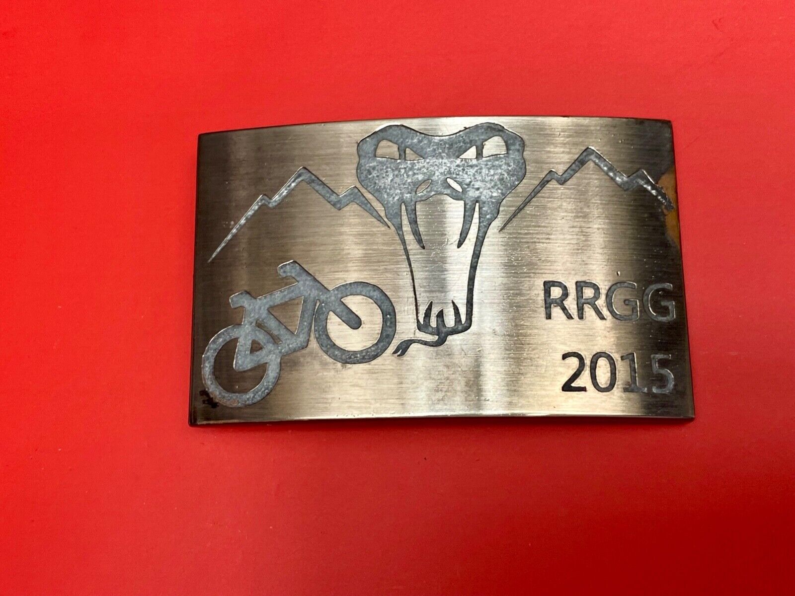 Used 2015 RRGG Mountain Bike Belt Buckle Viper  Event Trail Ride Race BMX Run