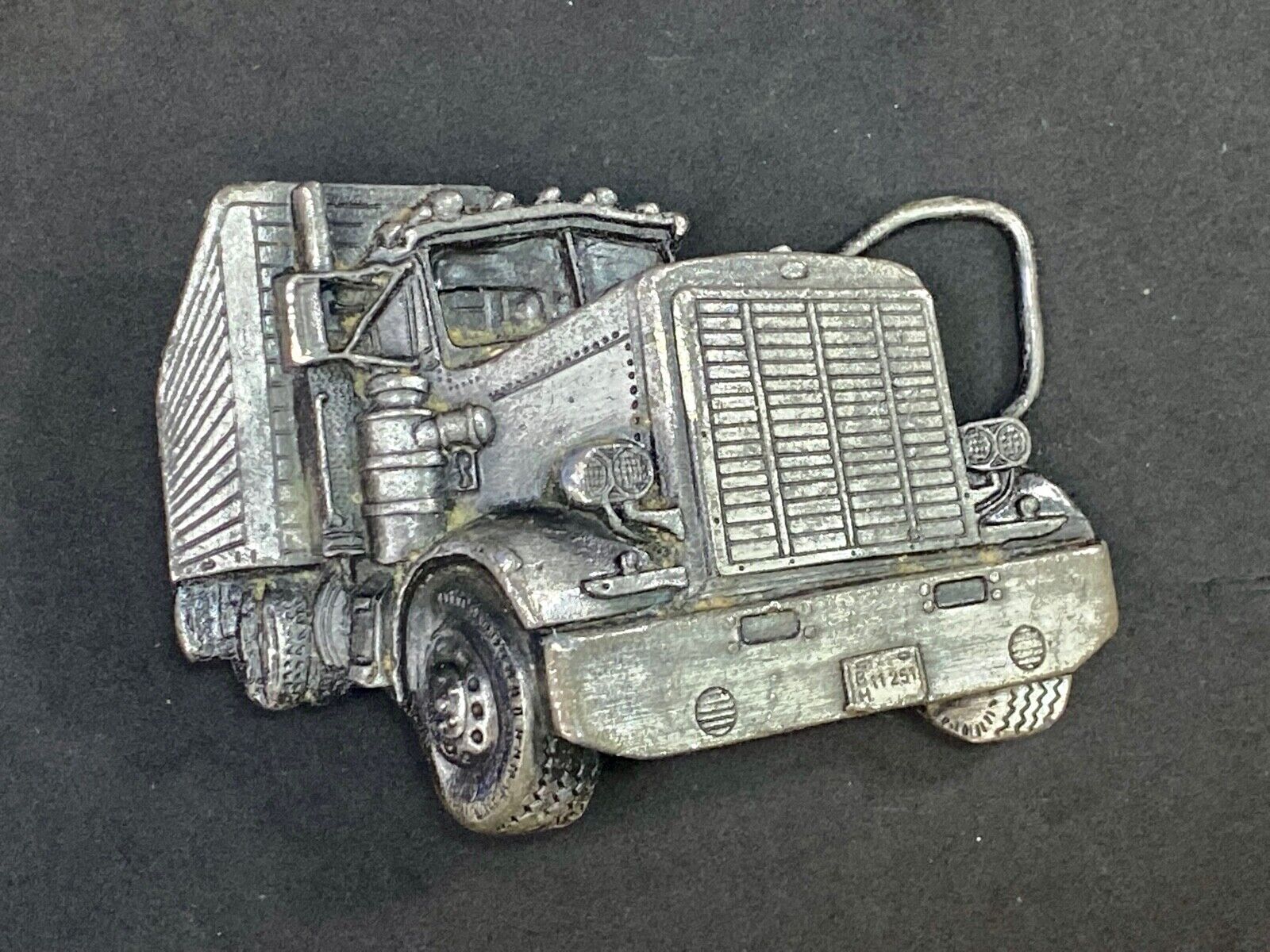 Vintage 1977 Semi Big Rig Truck Long Haulers Belt Buckle By Bergamot 