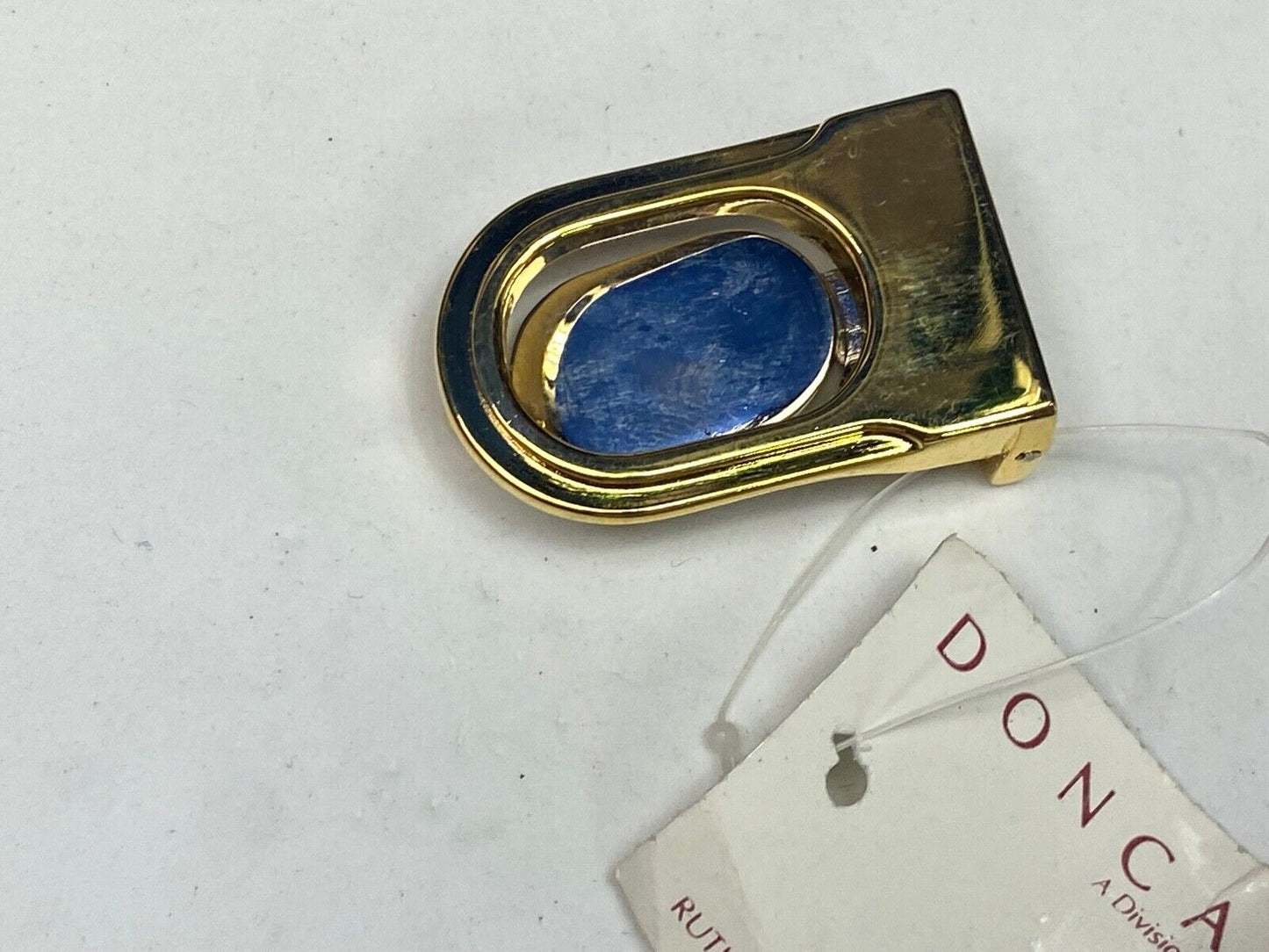 Vintage Doncaster Nos Formal Silver And Gold Tone Dress Belt Buckle 