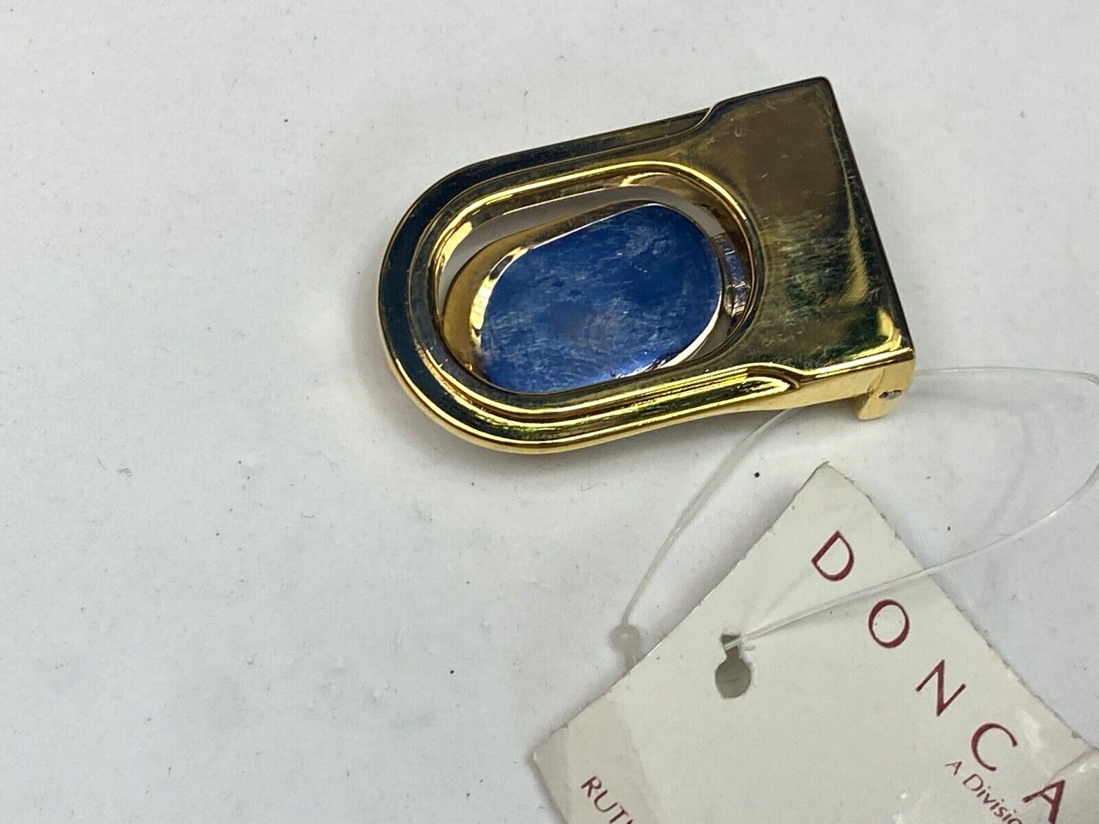 Vintage Doncaster Nos Formal Silver And Gold Tone Dress Belt Buckle 