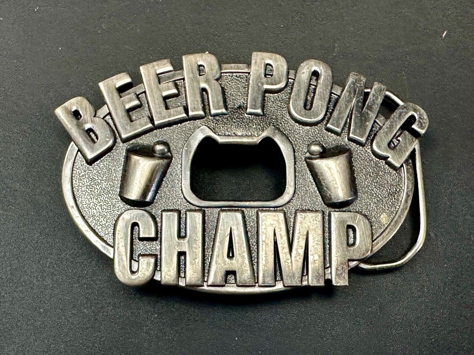 Beer Pong Champ Champion Bottle Opener And Belt Buckle by Kalan