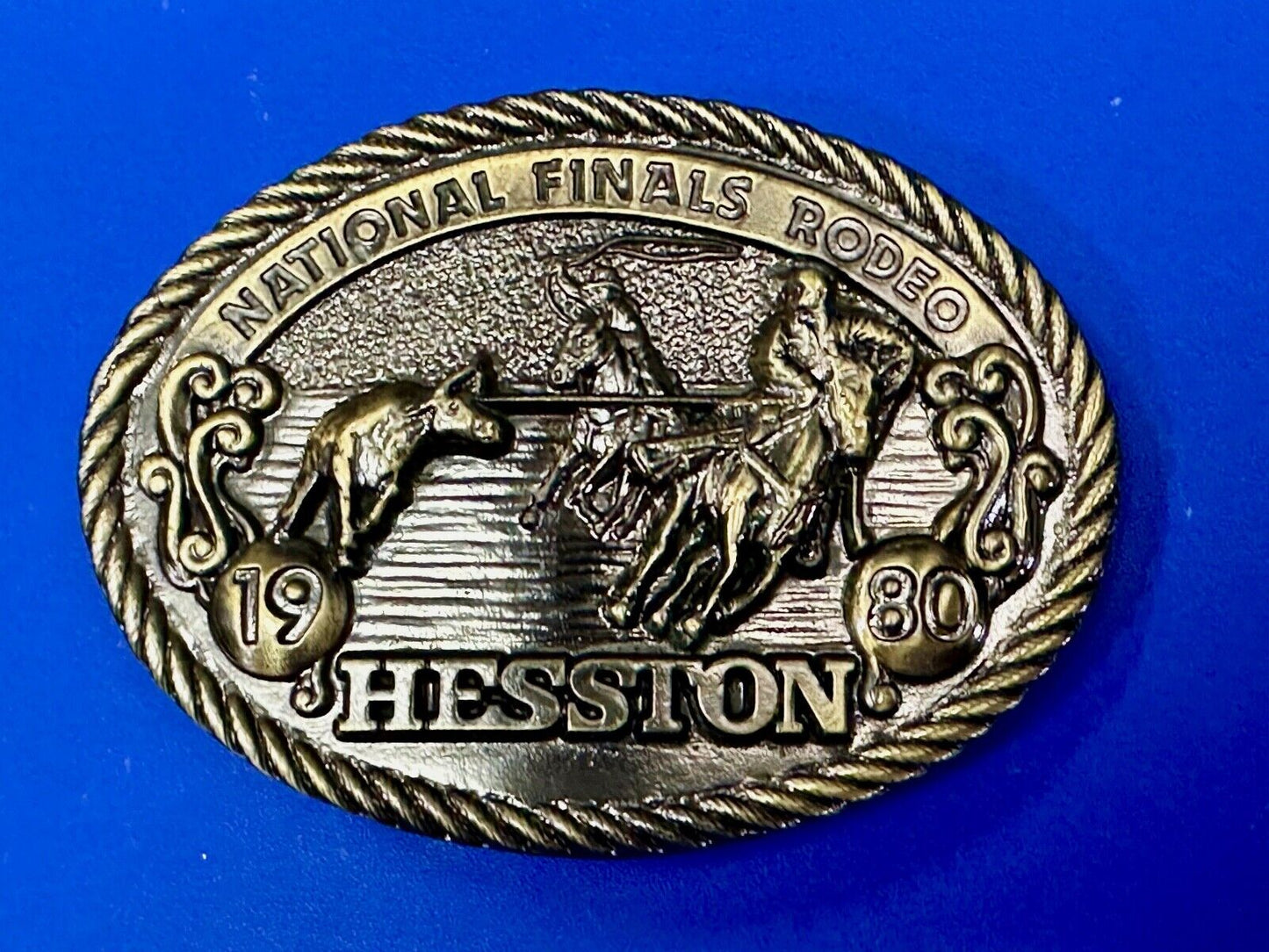 1980 Hesston National Finals Rodeo NFR Limited Edition Collectors Belt Buckle