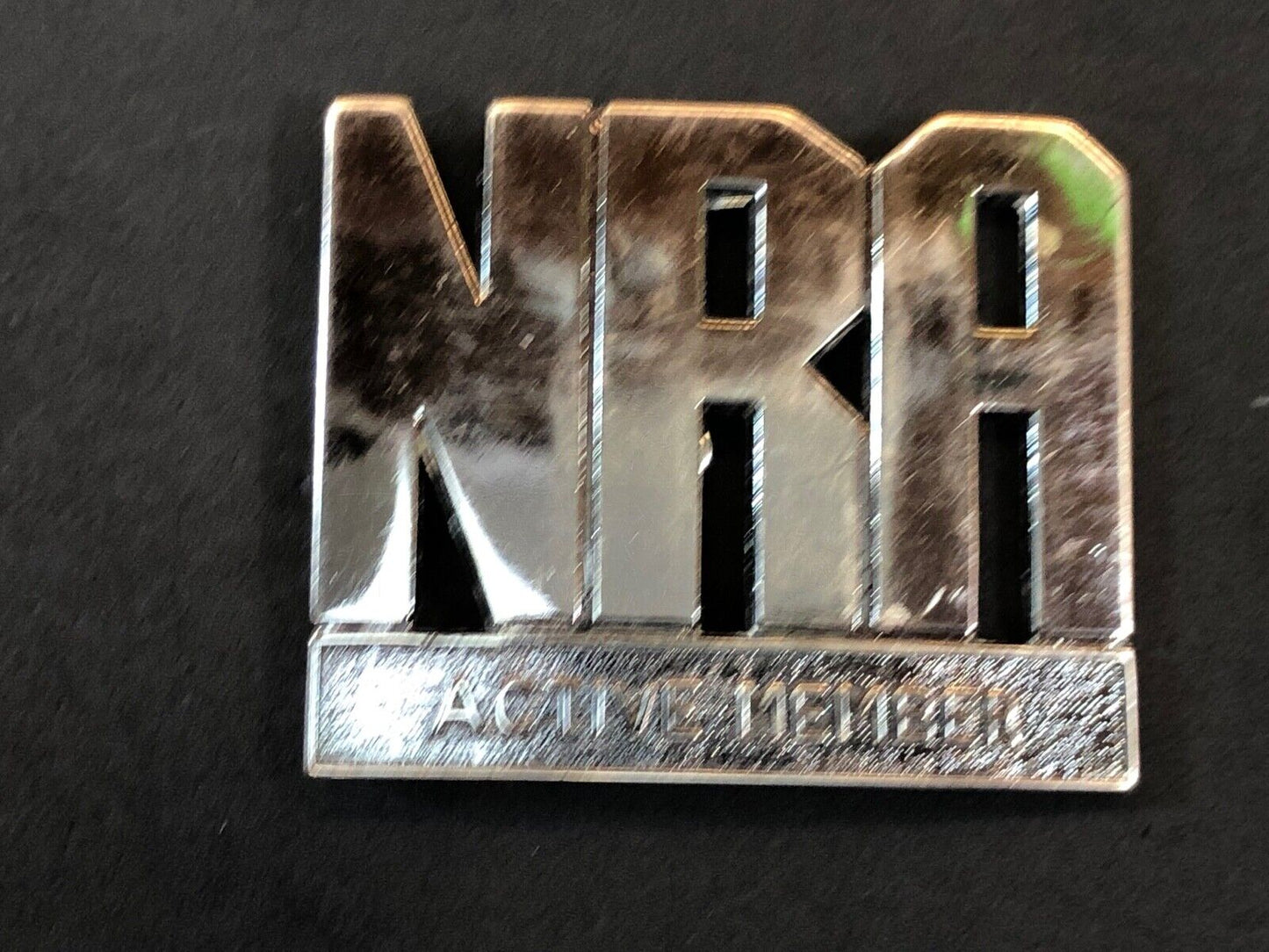 90s National Rifle Association Active Member Gun Nra Belt Buckle