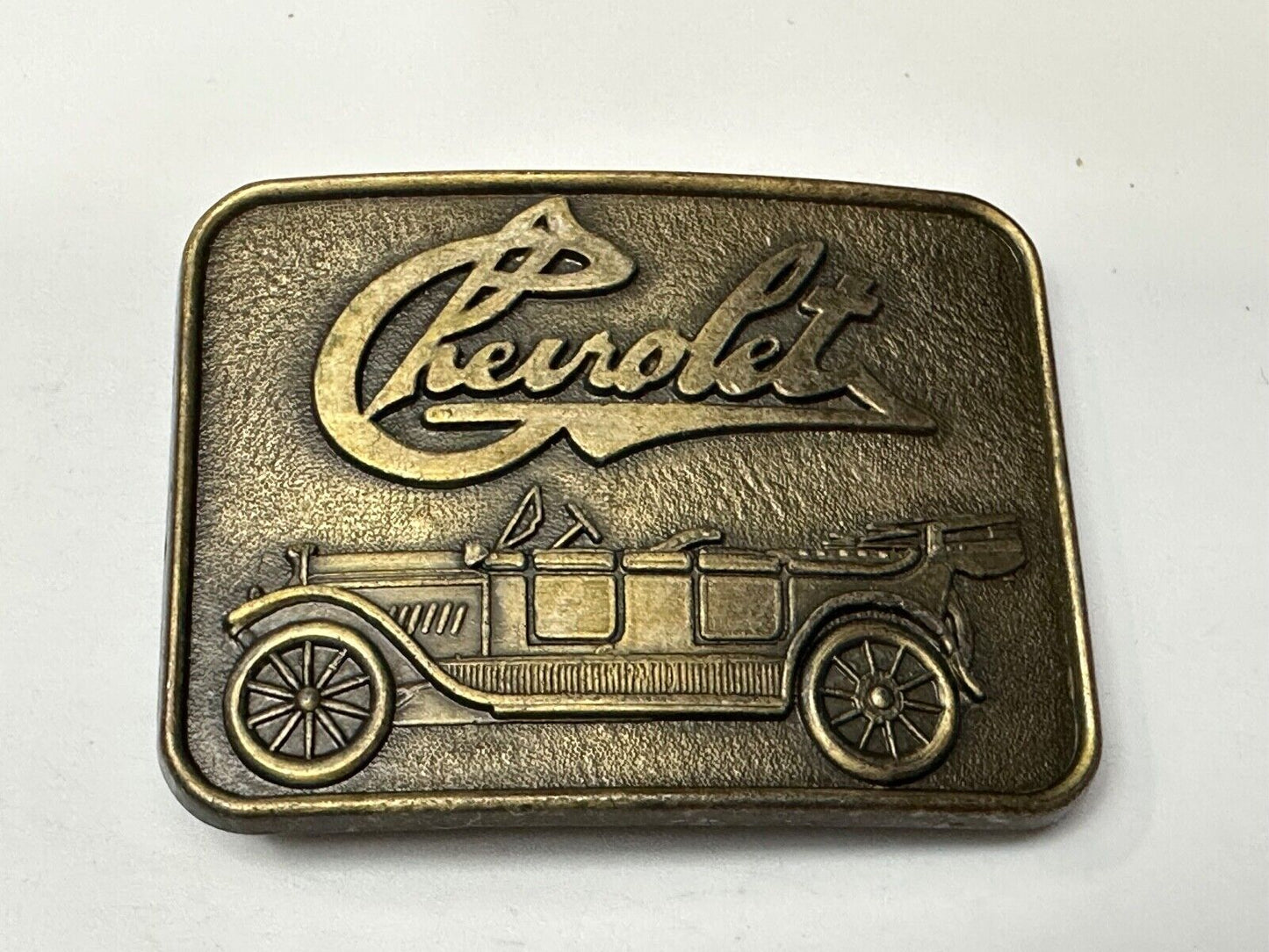 Antique Chevrolet Chevy Car Collectors Belt Buckle by RJR Roberts Co