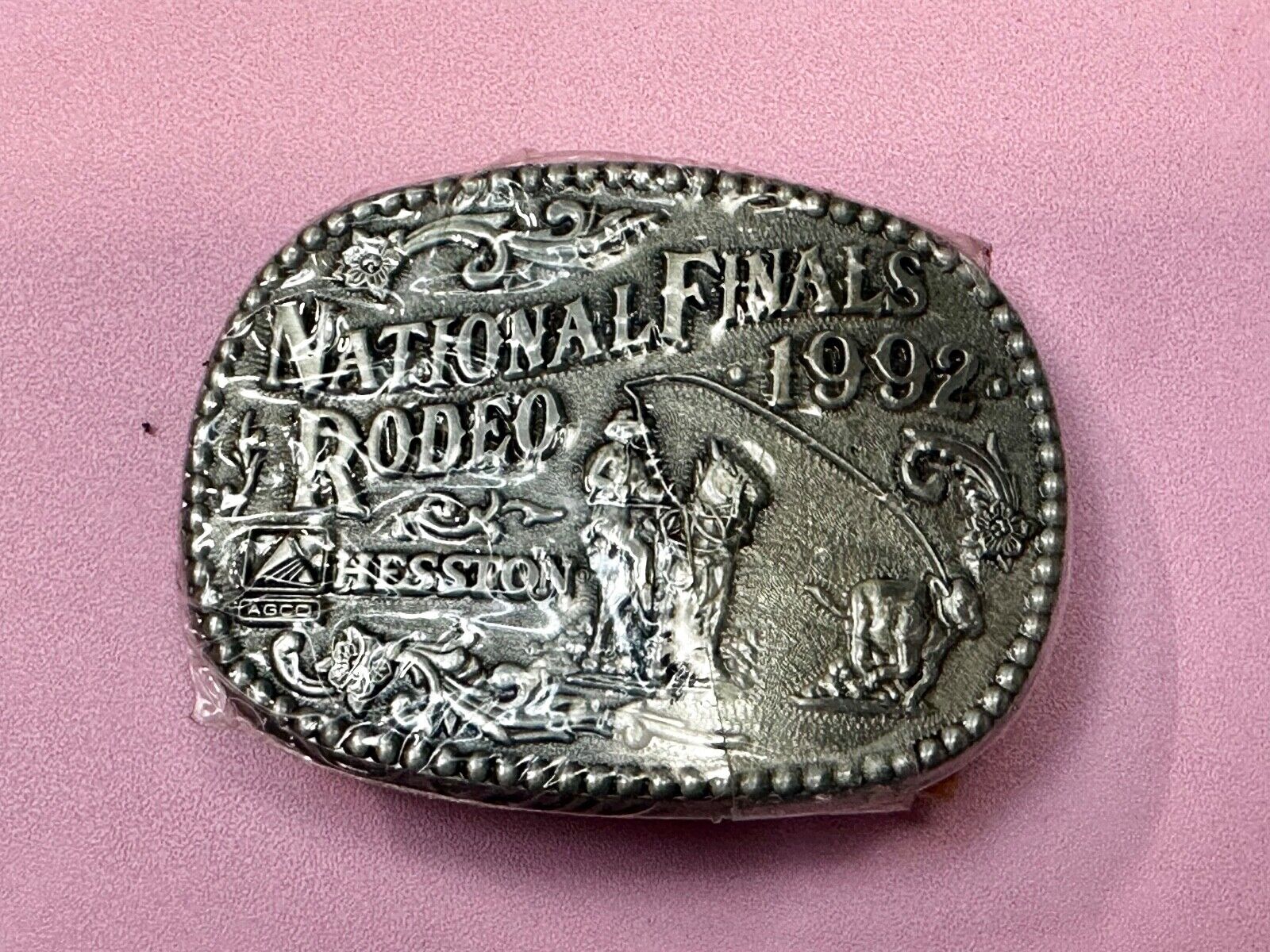 1992 NFR National Finals Rodeo  NOS Youth Size ADM Commemorative Belt Buckle