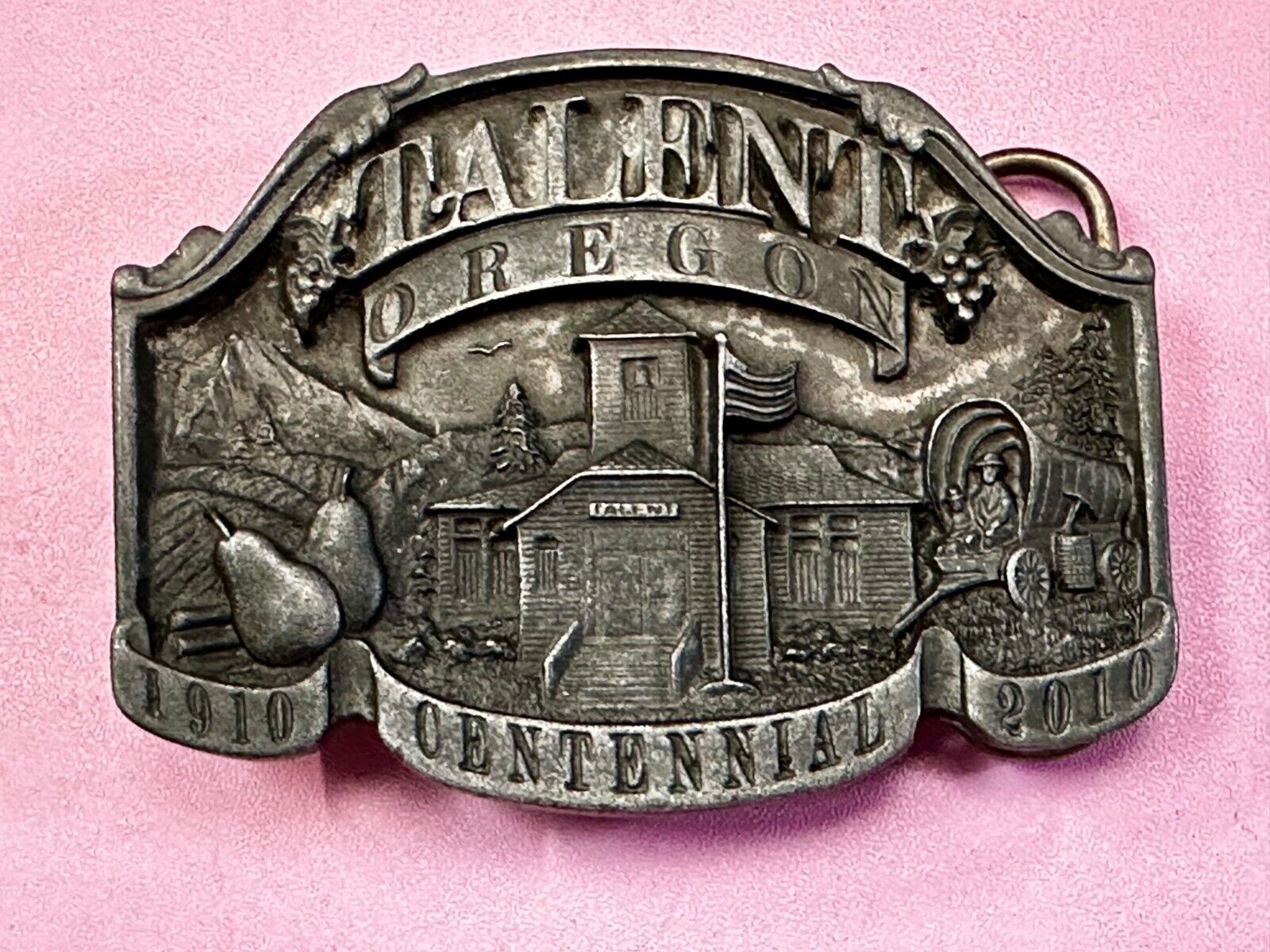 Talent Oregon Centennial Celebration 1910-2010 Commemorative Belt Buckle