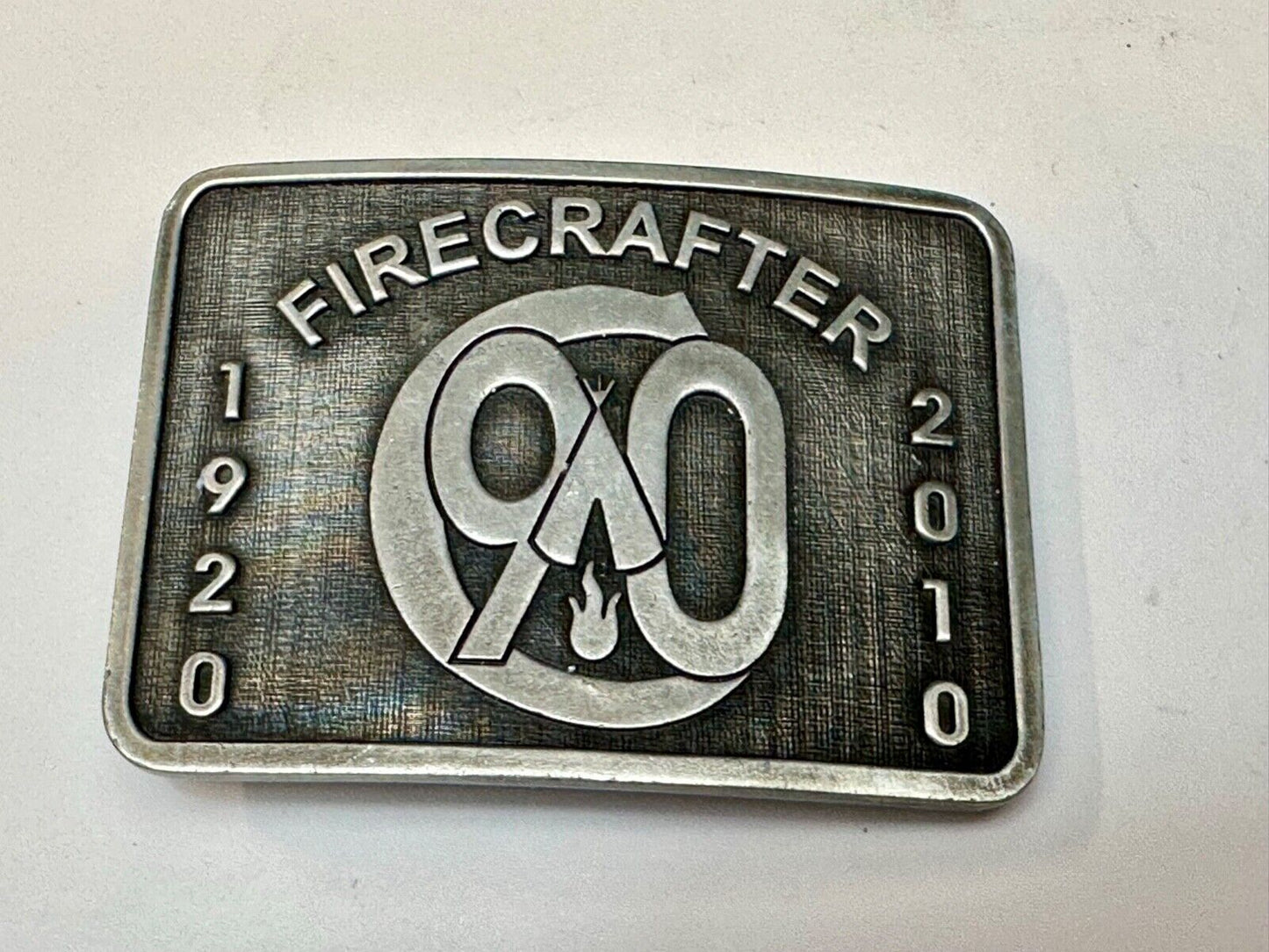 1920 - 2010 Firecracker 90 year celebration belt buckle