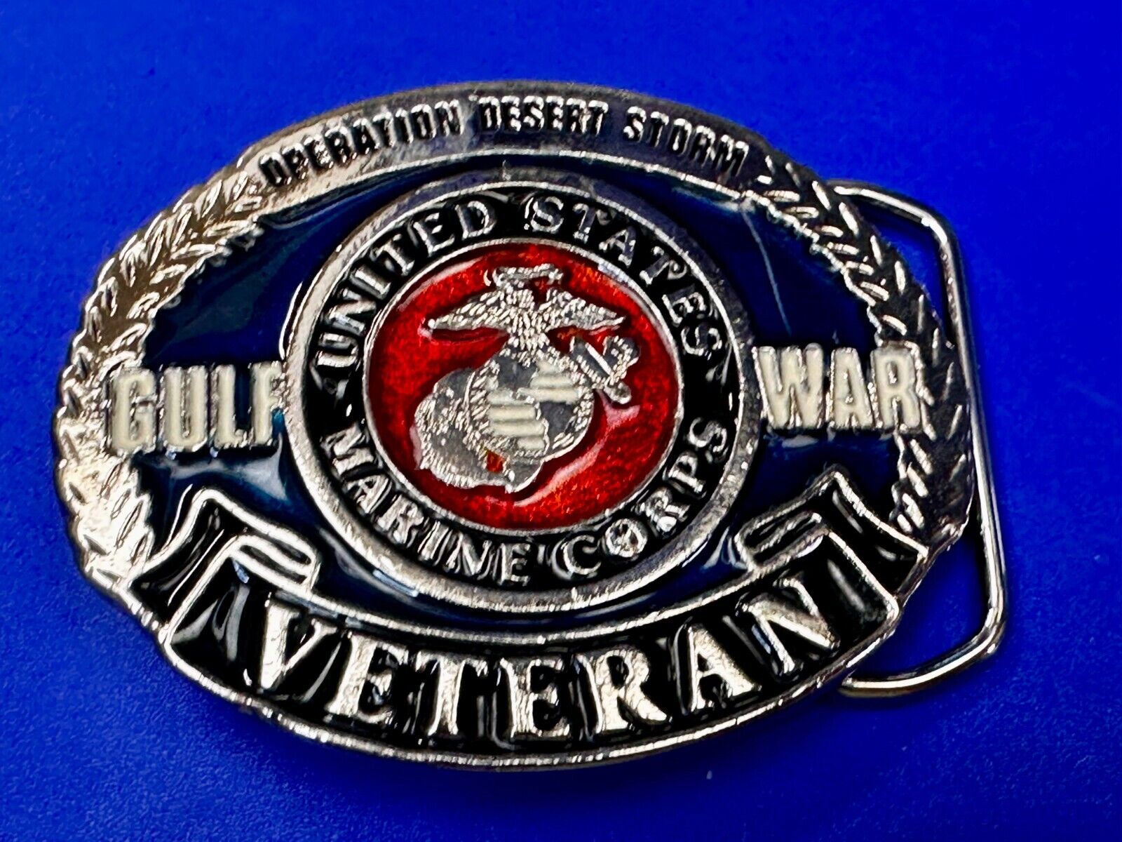 United States Marine Corp. Operation Desert Storm Gulf War Veteran Belt Buckle