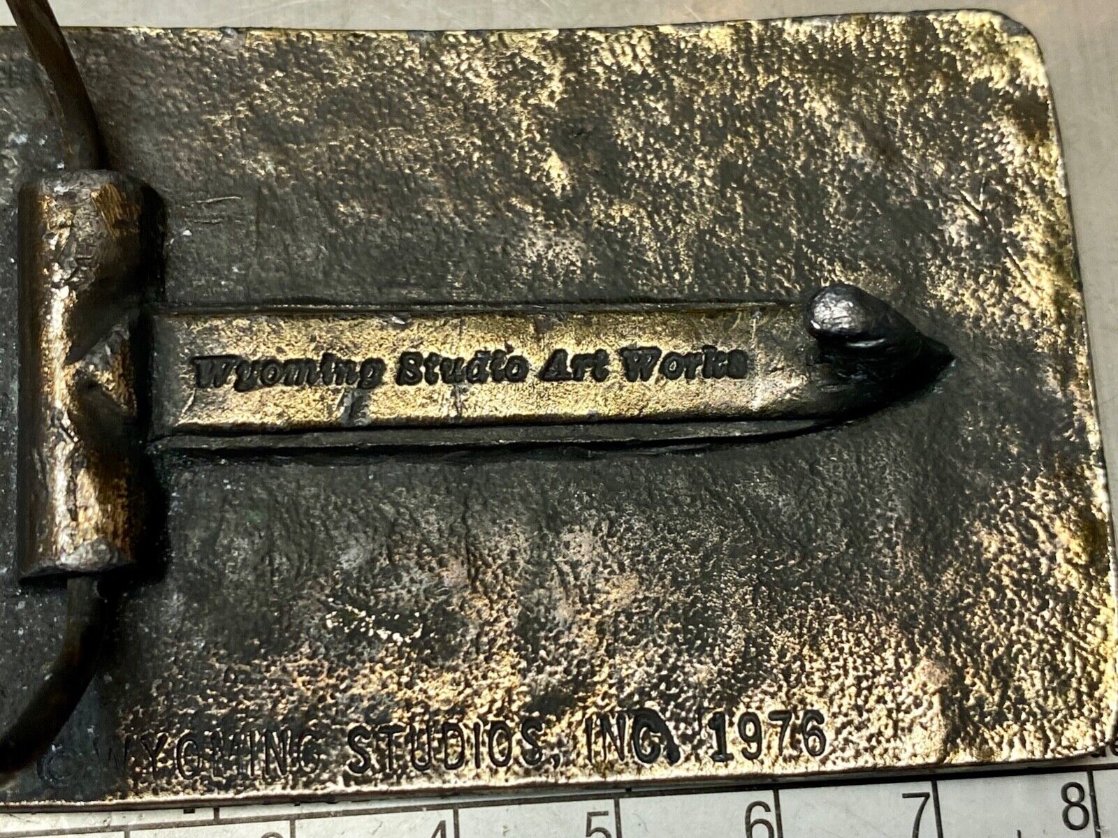 50 years, Farm Service to Agriculture belt buckle by Wyoming Studio Art works