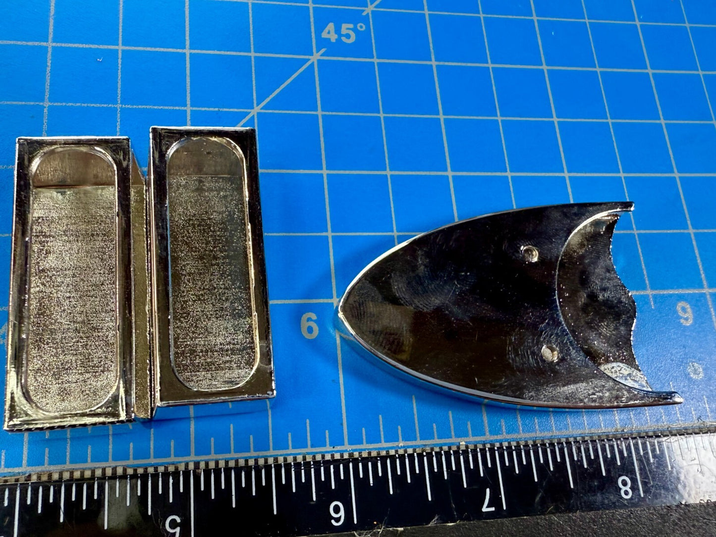 4 pc Ranger Set - Two Loops and Tip W/ Screws Large Reflective New Belt Buckle