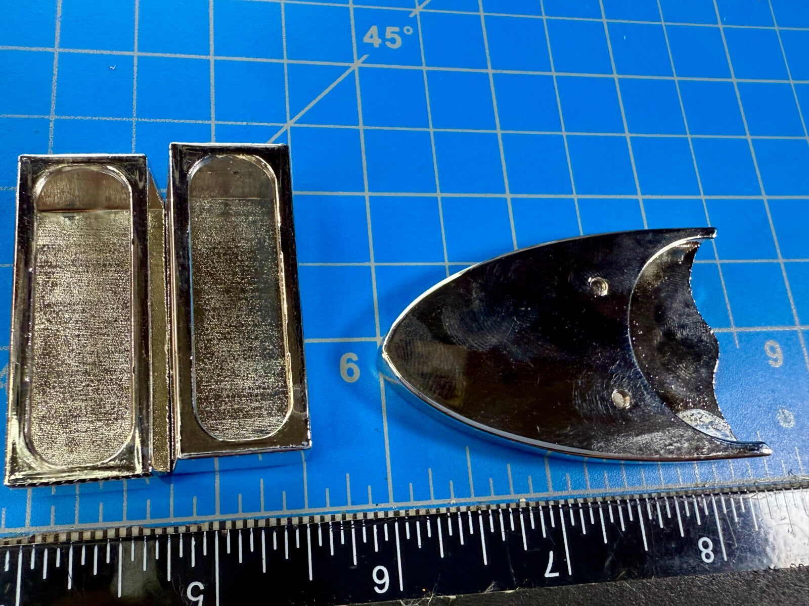 4 pc Ranger Set - Two Loops and Tip W/ Screws Large Reflective New Belt Buckle