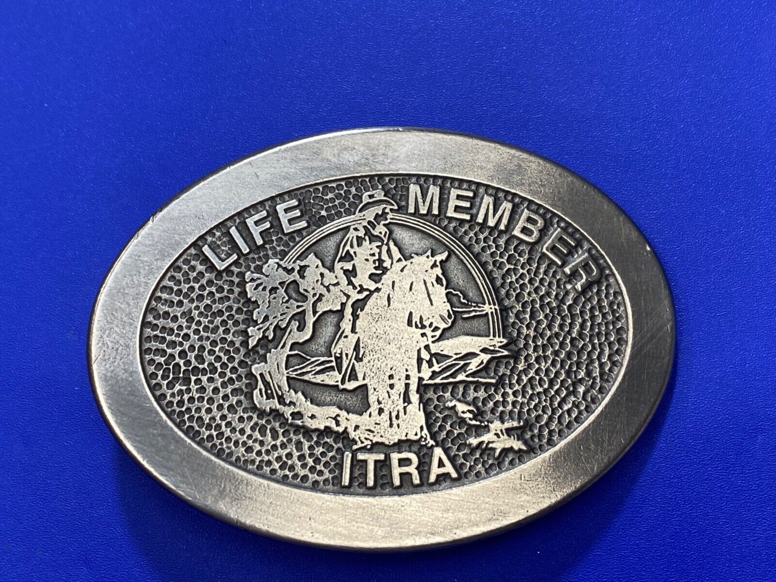 Vintage ITRA  Indiana Trail Riders Association Group Club belt buckle