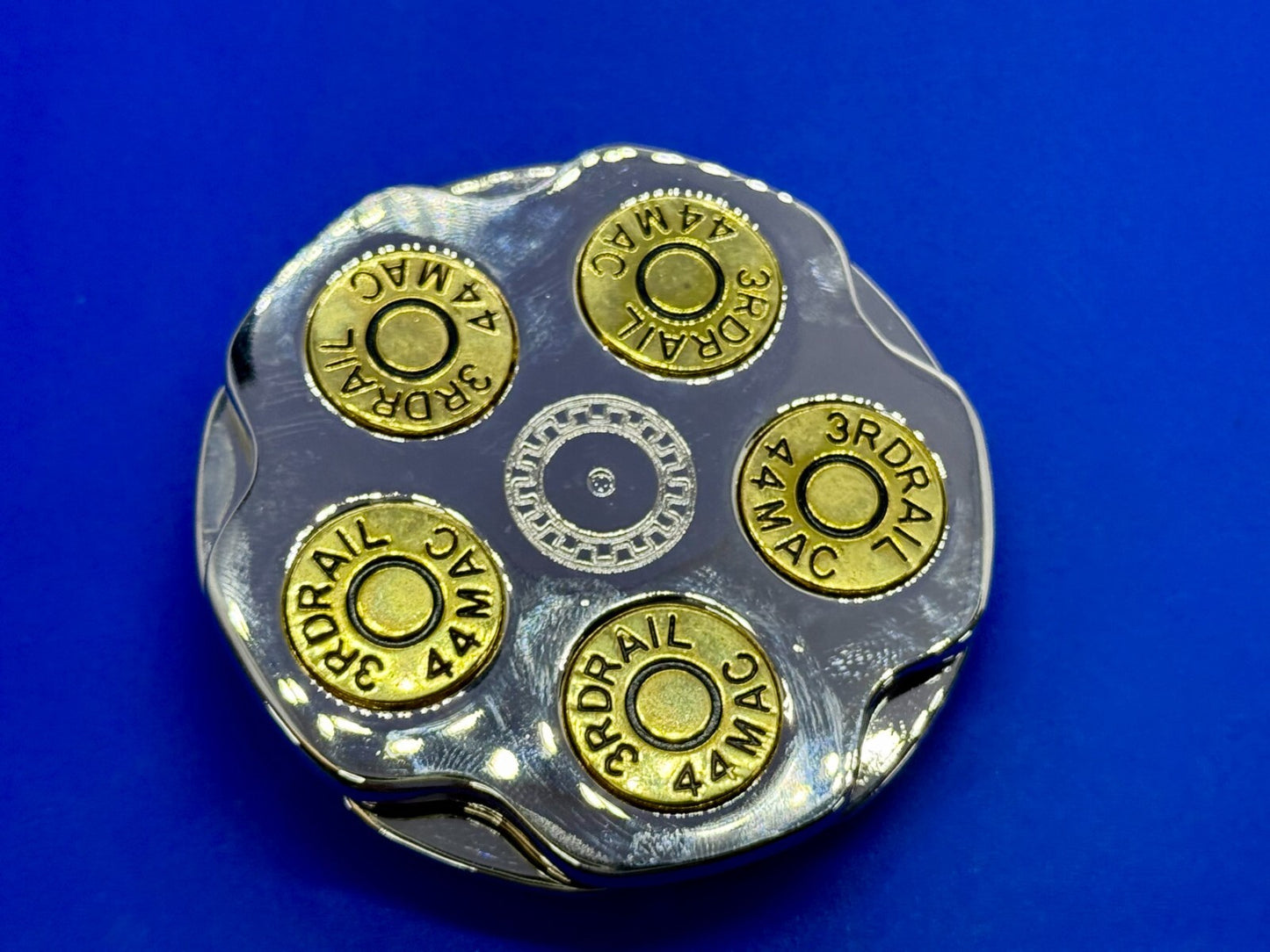 3RDRAIL Magnum 44 Revolver Gun Shell Bullet Moving Collectors Belt Buckle