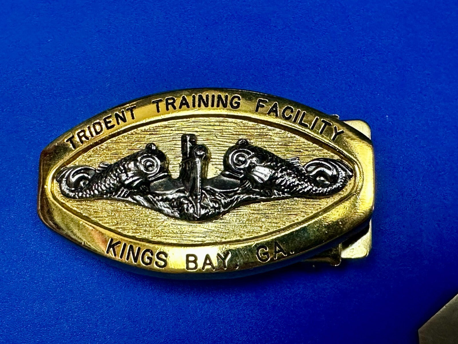 Trident Training Facility Kings Bay US Navy Commemorative USA made Belt Buckle