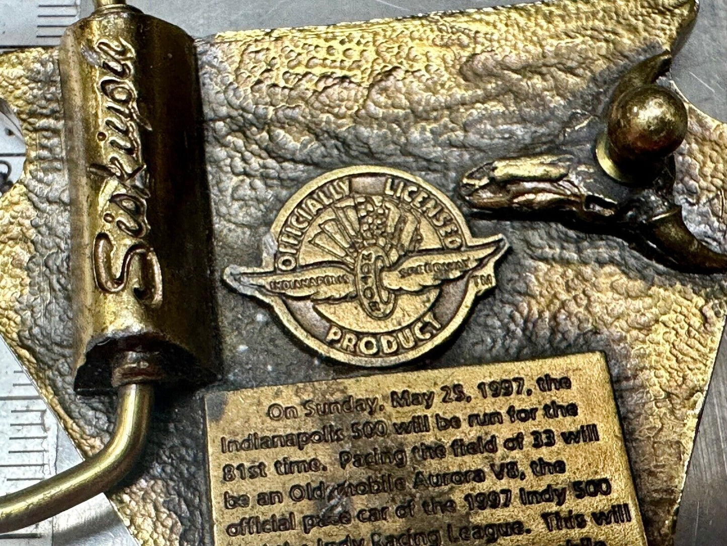 81st Indianapolis 500 Race Aurora Oldsmobile 1997 Siskiyou belt buckle