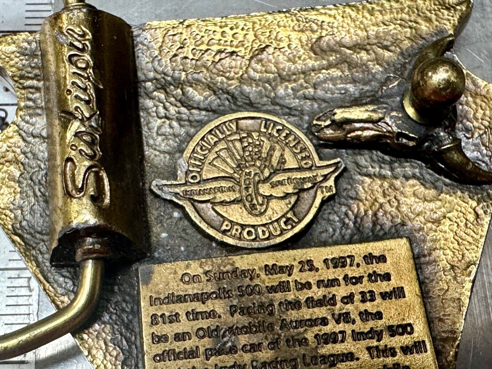 81st Indianapolis 500 Race Aurora Oldsmobile 1997 Siskiyou belt buckle