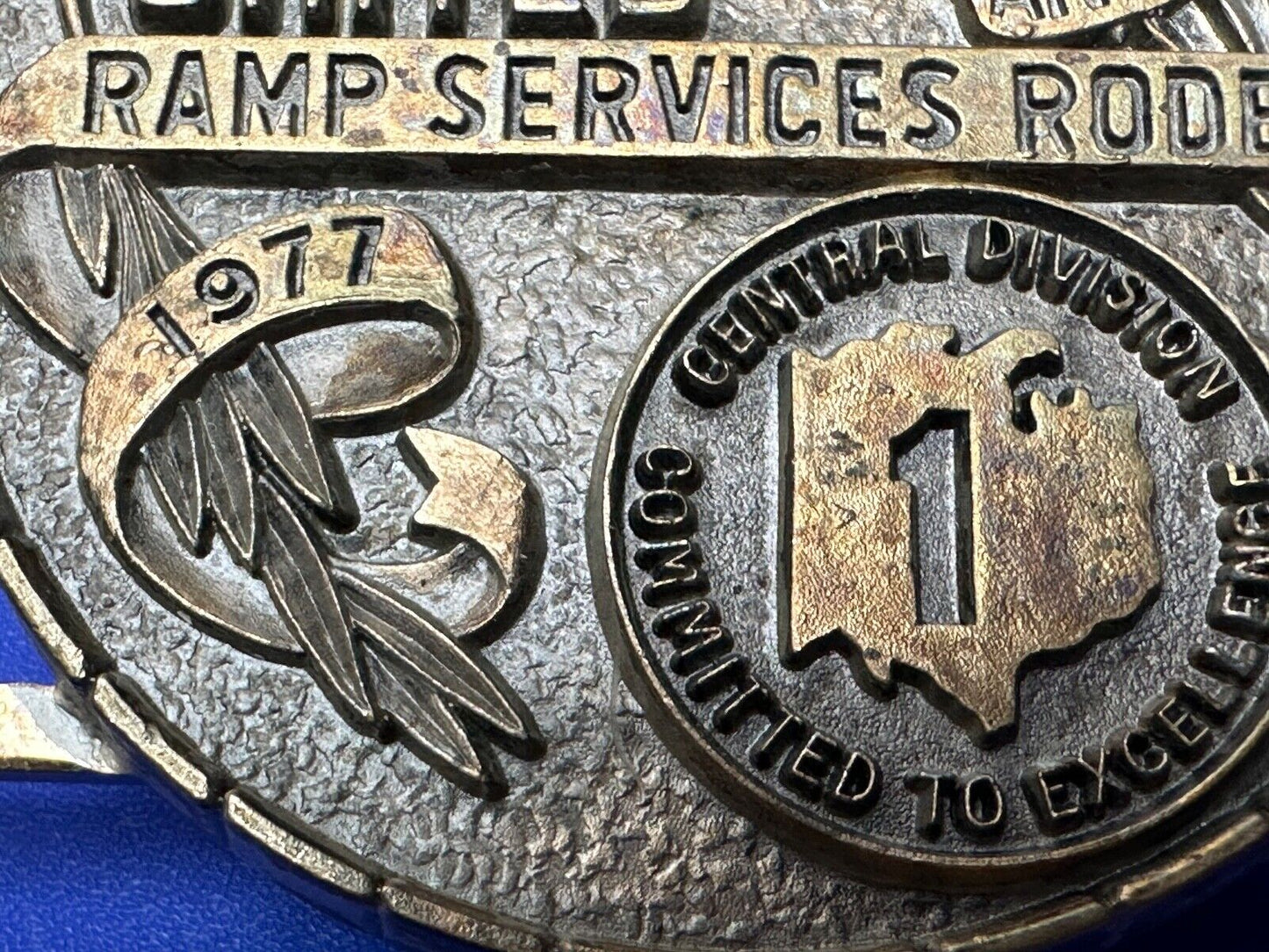 United Airlines Ramp Services Rodeo Central Division 3rd Annual 1977 Belt Buckle