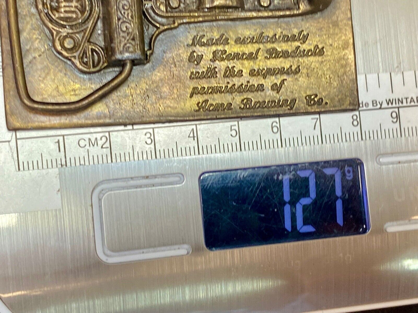 Acme Beer Brewing Company Collectors Hpc Belt Buckle San Fransisco California 