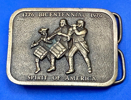 Vintage Bicentennial - Spirit of America Patriotic USA bergamot belt buckle