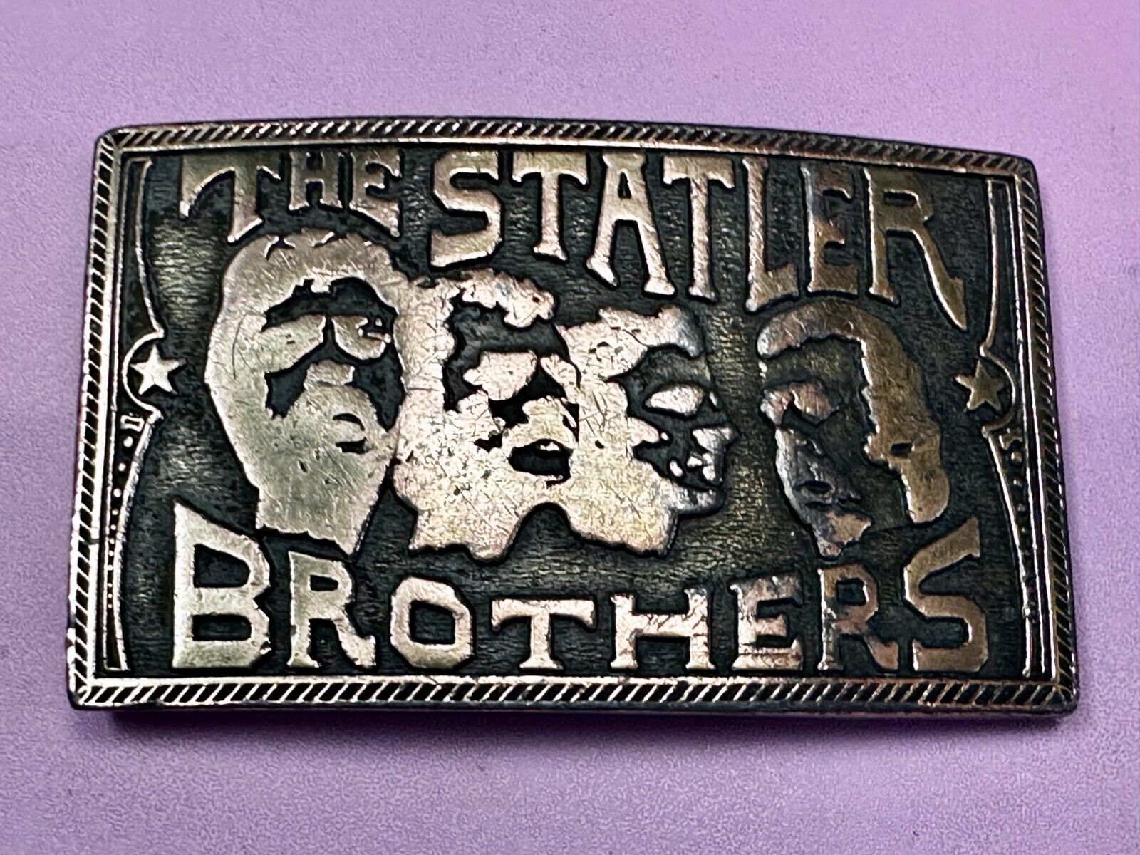The Statler Brothers  Music Band Group - Jim Watson Vintage 1974 Belt Buckle