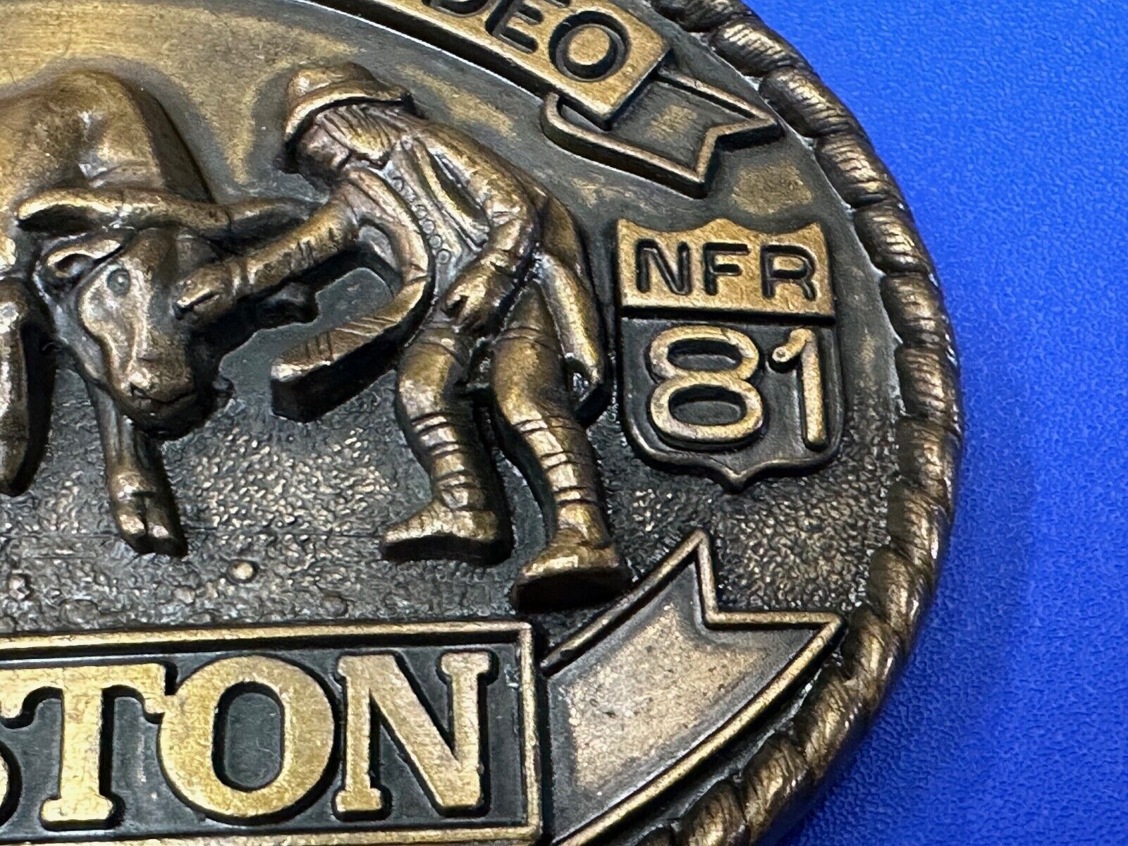 1981 HESSTON NATIONAL FINALS RODEO BELT BUCKLE 7th Edition Collectors