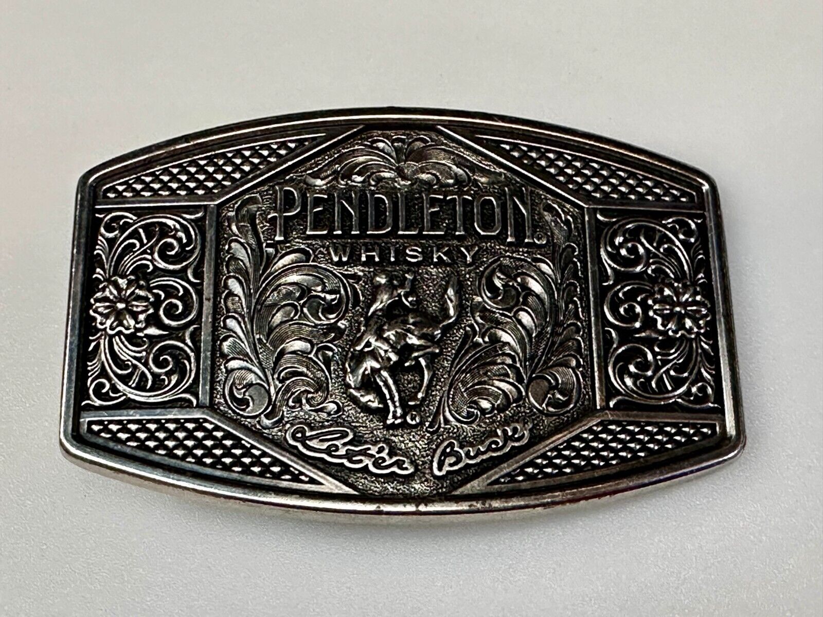 2022 Pendleton Whiskey Let'er Buck Rodeo Cowboy Montana Silversmiths Belt Buckle