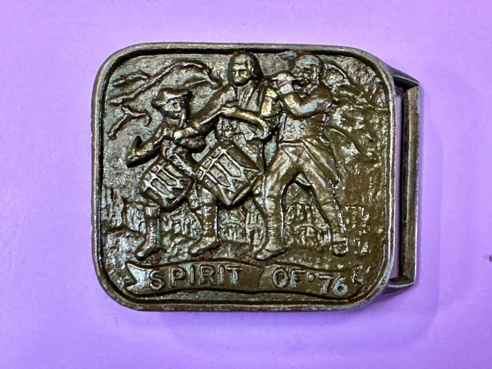 The Spirit of 76 - Patriotic American Bicentennial Marching Band belt buckle