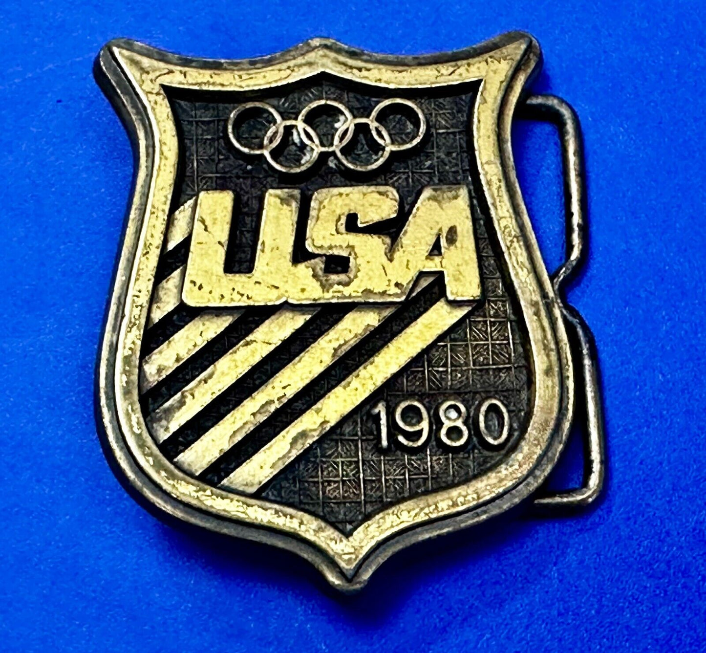 1980 USA Olympic Committee Vintage Paul Rollins Belt Buckle by RJ