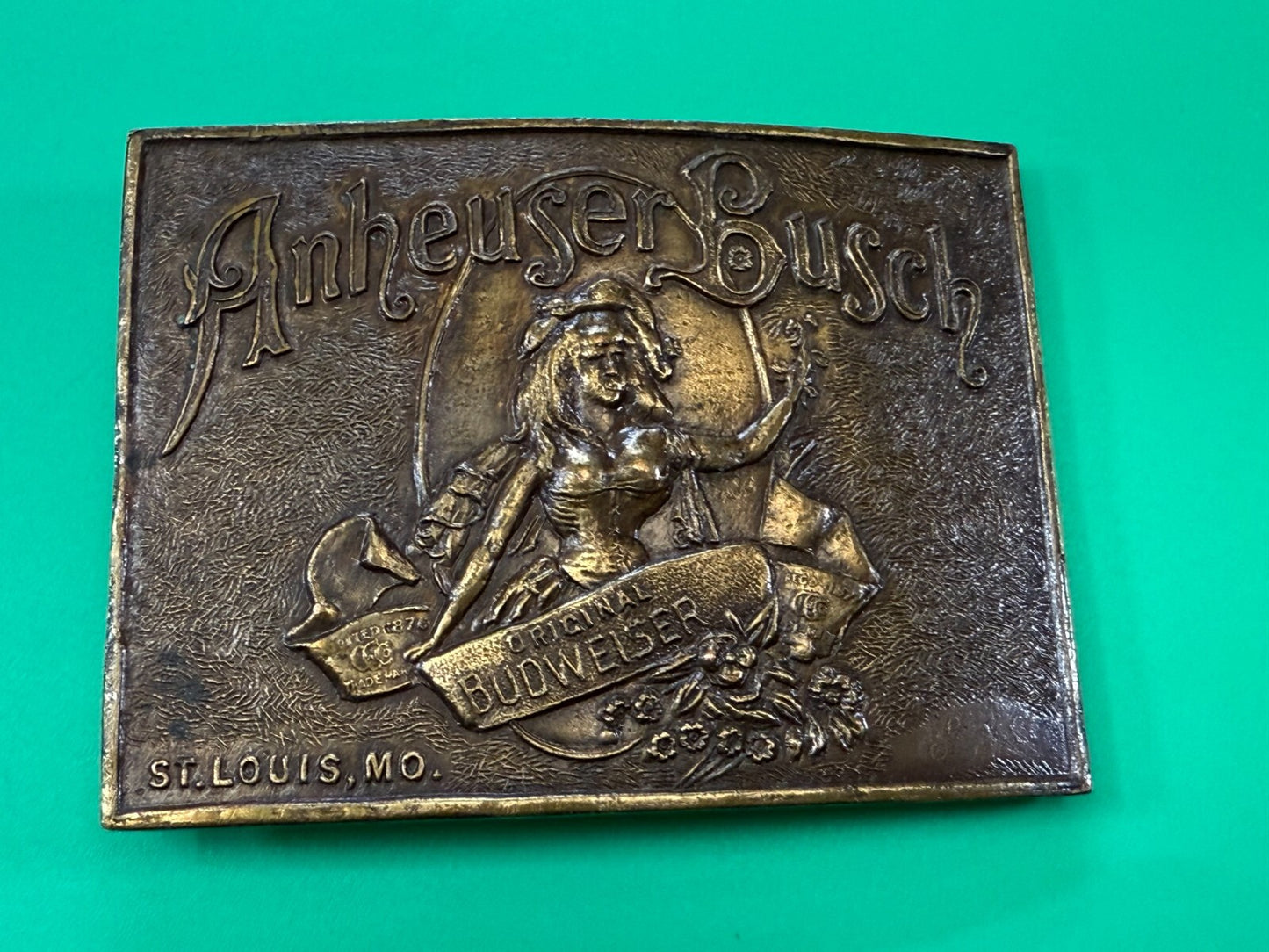 Anheuser Busch Original Budweiser St. Louis Mo. Promo Belt Buckle Bergamot B-168