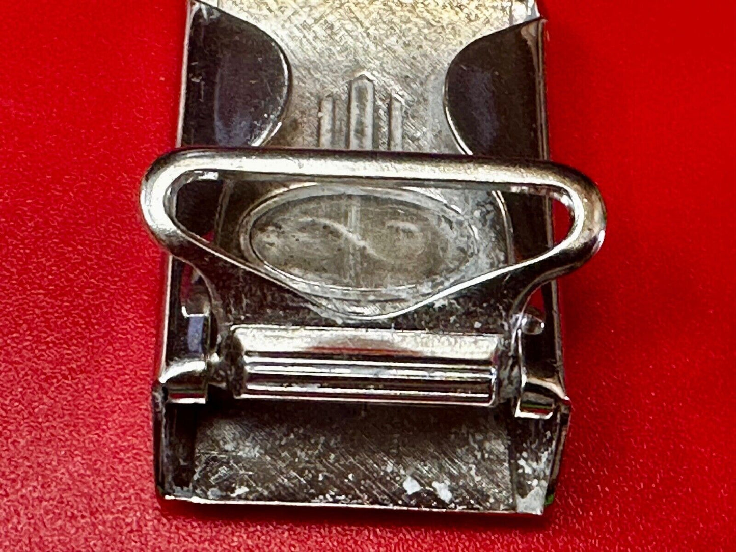 Art Deco Nuevo Letter S Initial Monogram Belt Buckle signed Paris