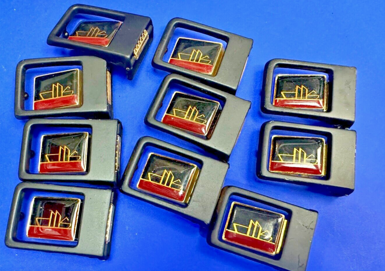 10 pack Resale / Gift LOT - Sail Boat Ship Nautical NOS Retro small belt buckle