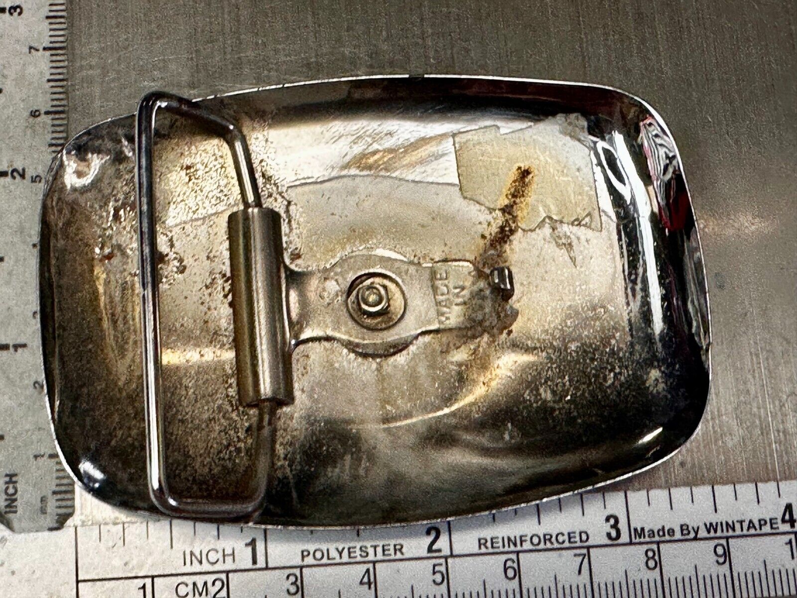 Vintage Cowboy Saddle Bronc Western Two Tone Reflective Belt Buckle