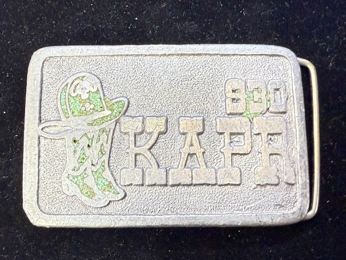 930 KAPR AM Radio Station Vintage 1976 Belt Buckle by Wyoming Studios Art Works