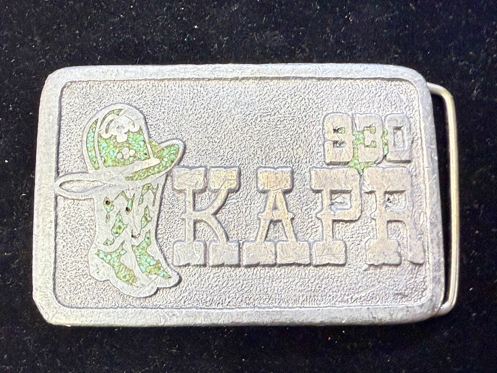 930 KAPR AM Radio Station Vintage 1976 Belt Buckle by Wyoming Studios Art Works