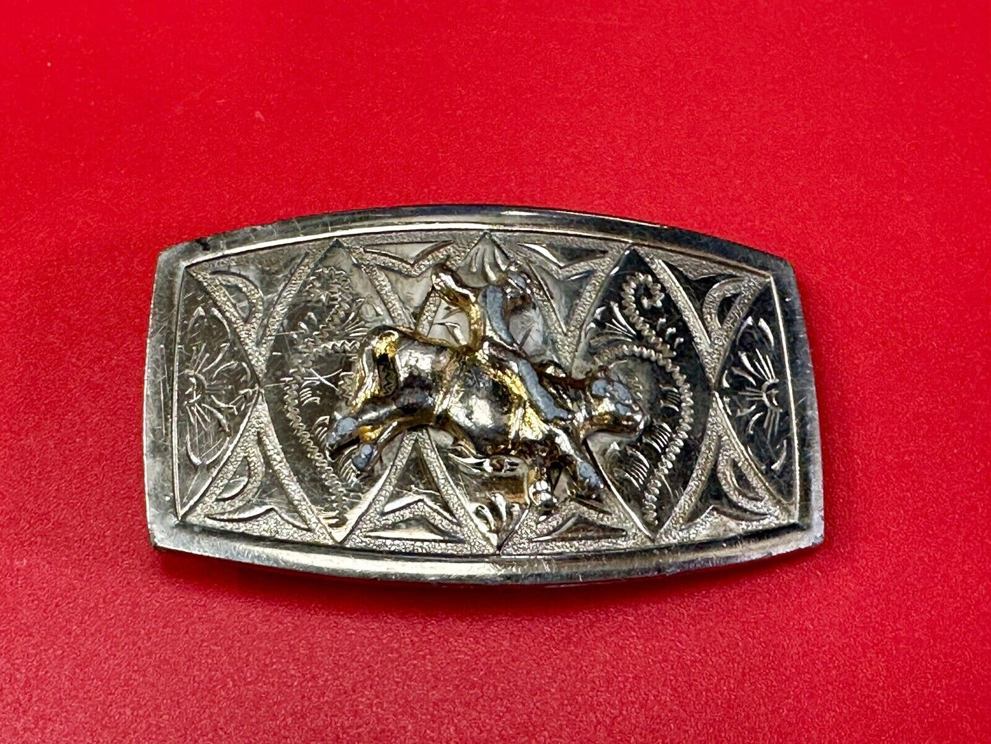 Vintage Cowboy Saddle Bronc western belt buckle to restore