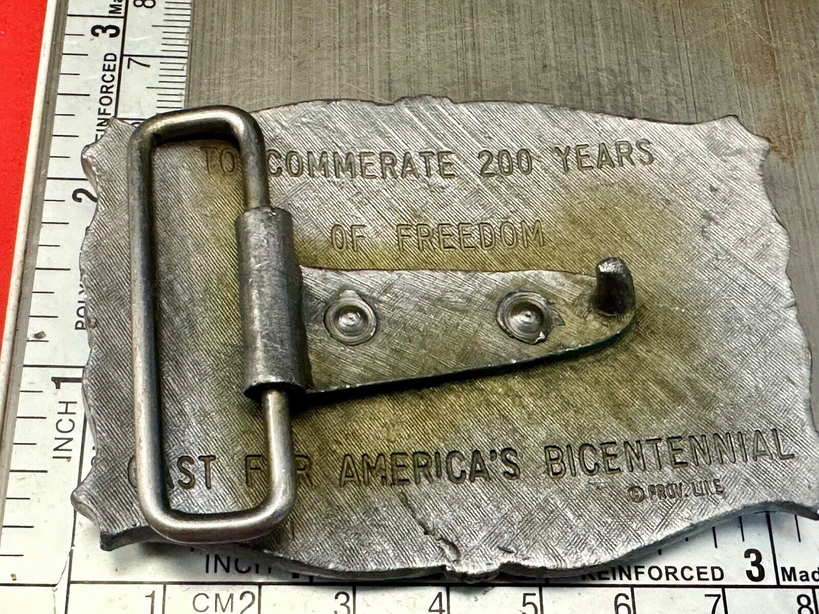 Americas Bicentennial 200 year Celebration 1976 belt buckle by Prov-Line