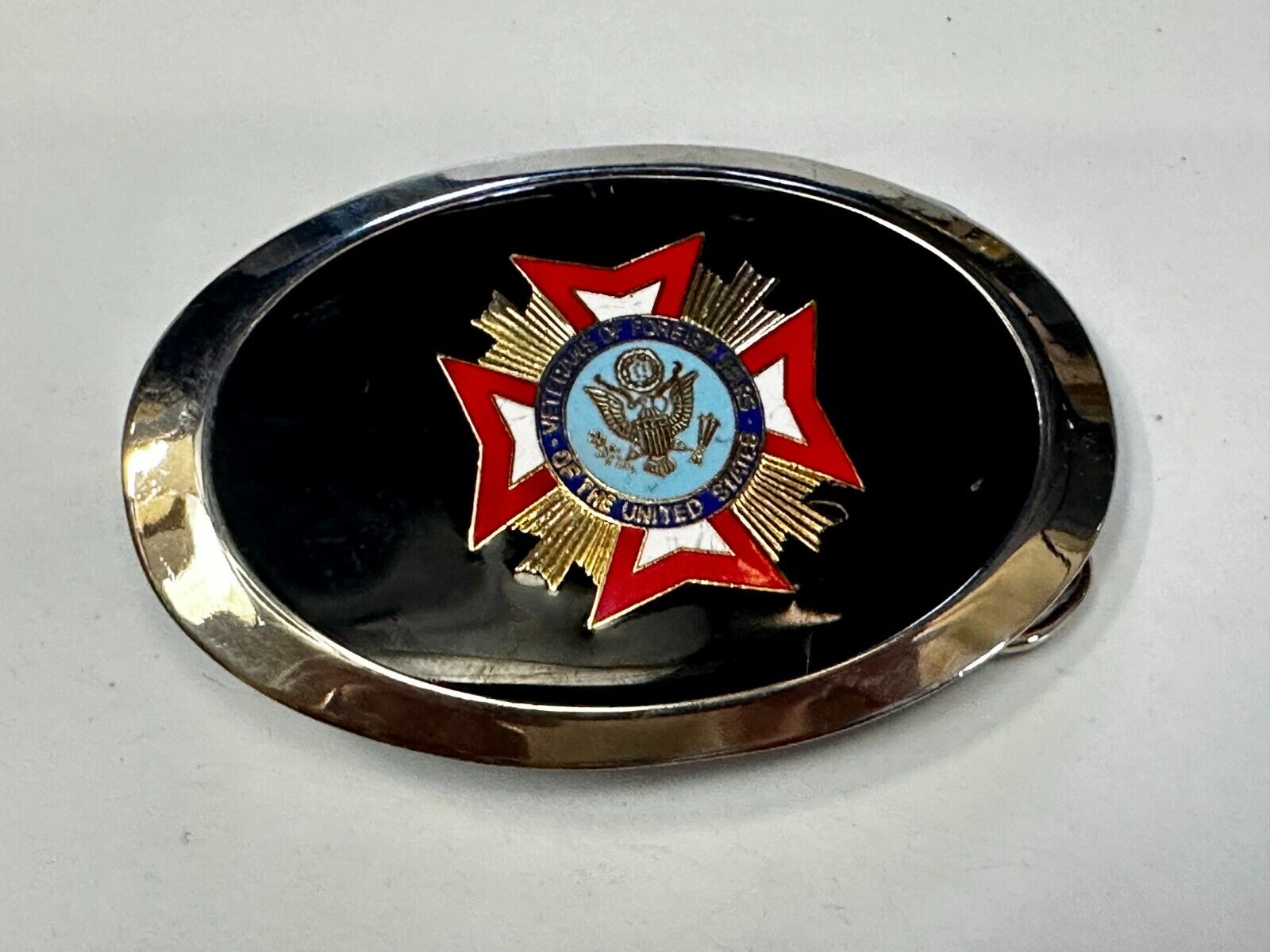 Veterans Of Foreign Wars Of The United States America Life Member Belt Buckle