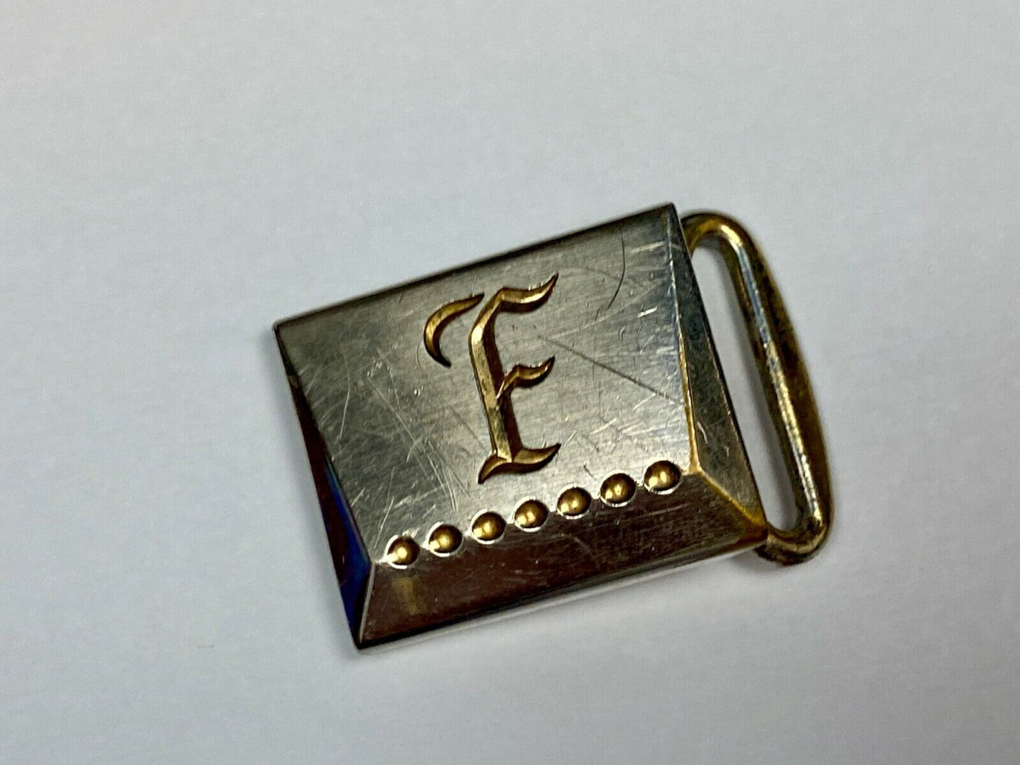Vintage Hickok Master Plate Letter F Initial Monogram Art Deco Belt Buckle