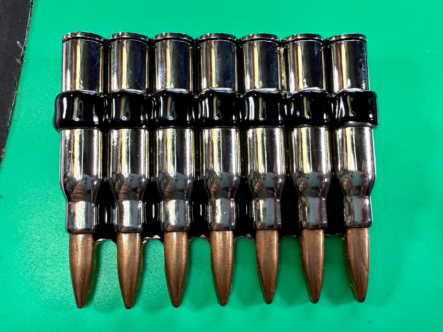 Ammo Bullets Clip MOS Figural Seven Shots Gun Collectors Heavy Large Belt Buckle