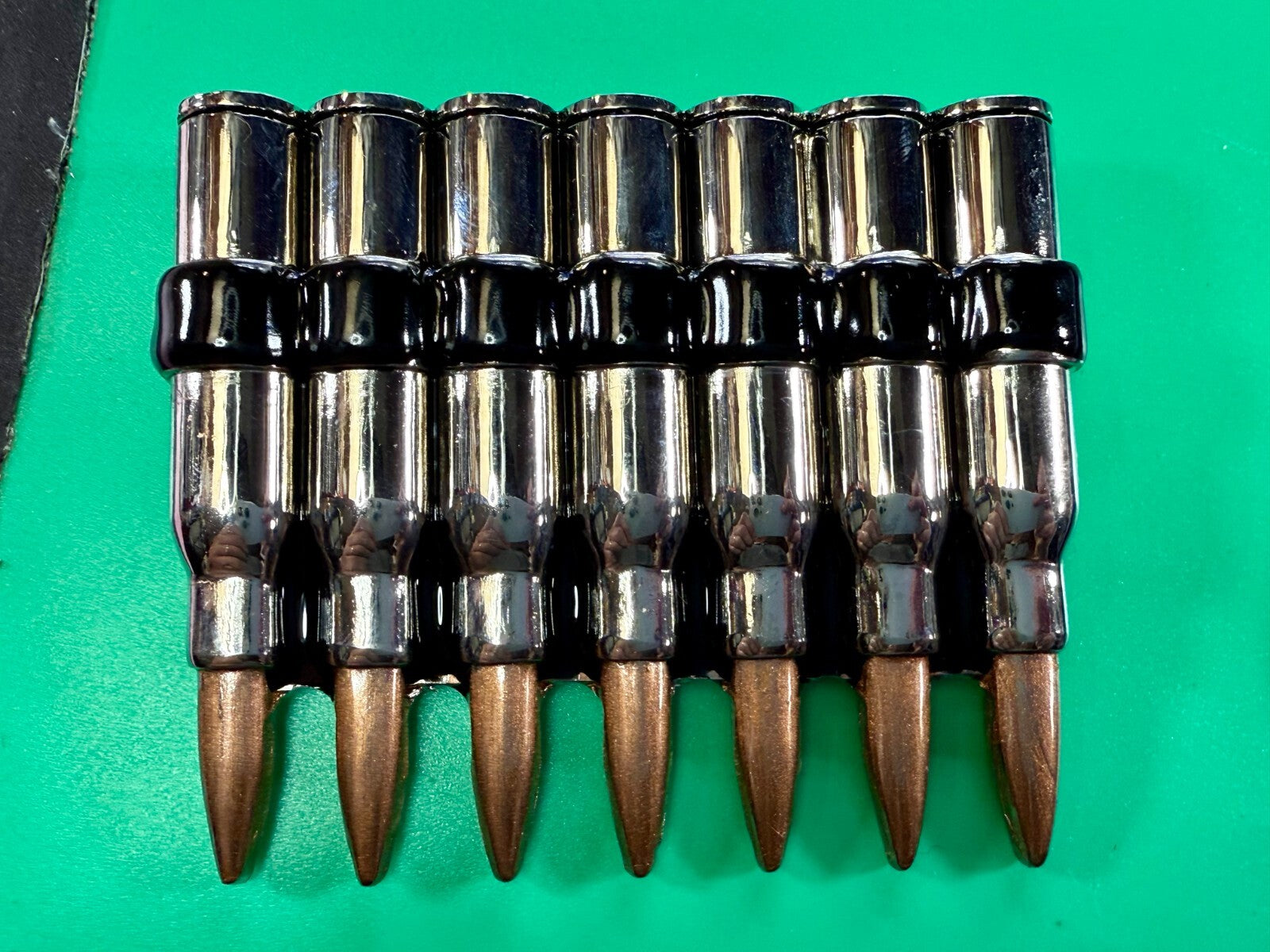 Ammo Bullets Clip MOS Figural Seven Shots Gun Collectors Heavy Large Belt Buckle