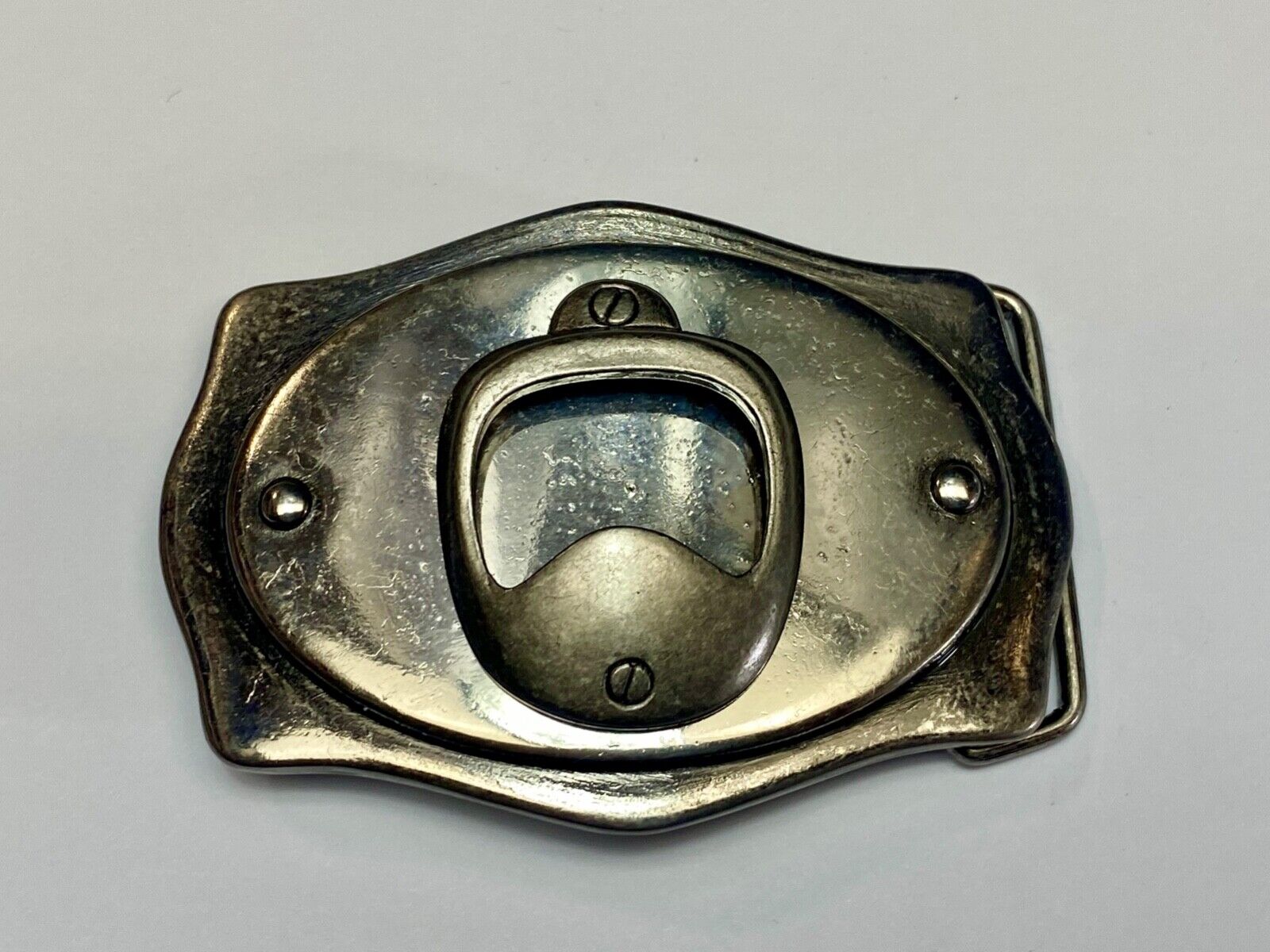 4" WIDE NOVELTY BELT BUCKLE AND BOTTLE OPONER -ULTIMATE BAR PICK UP LINE!