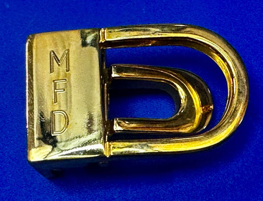 Vintage Letters Initial's MFD -  Gold Color Swing Out Formal Small Belt Buckle