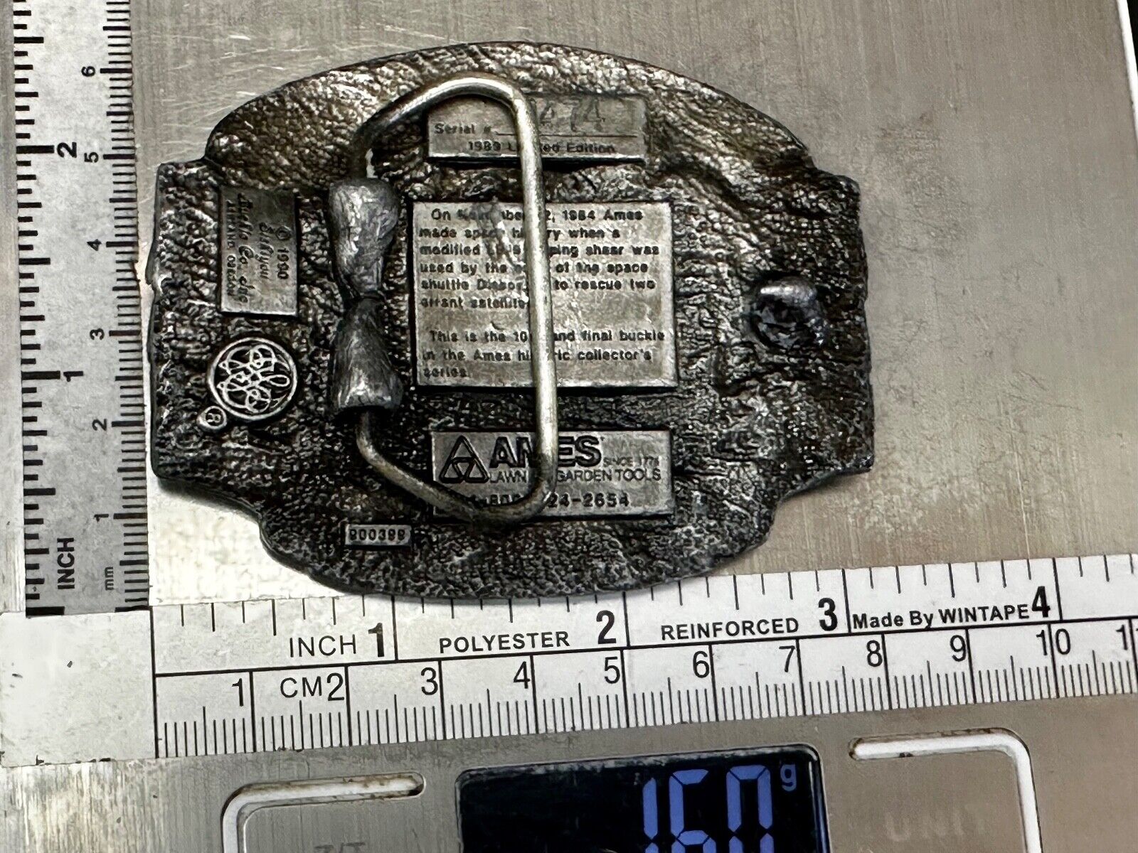 Ames Tools Space Shuttle Discovery 1984 Commemorative 90's Limited Belt Buckle