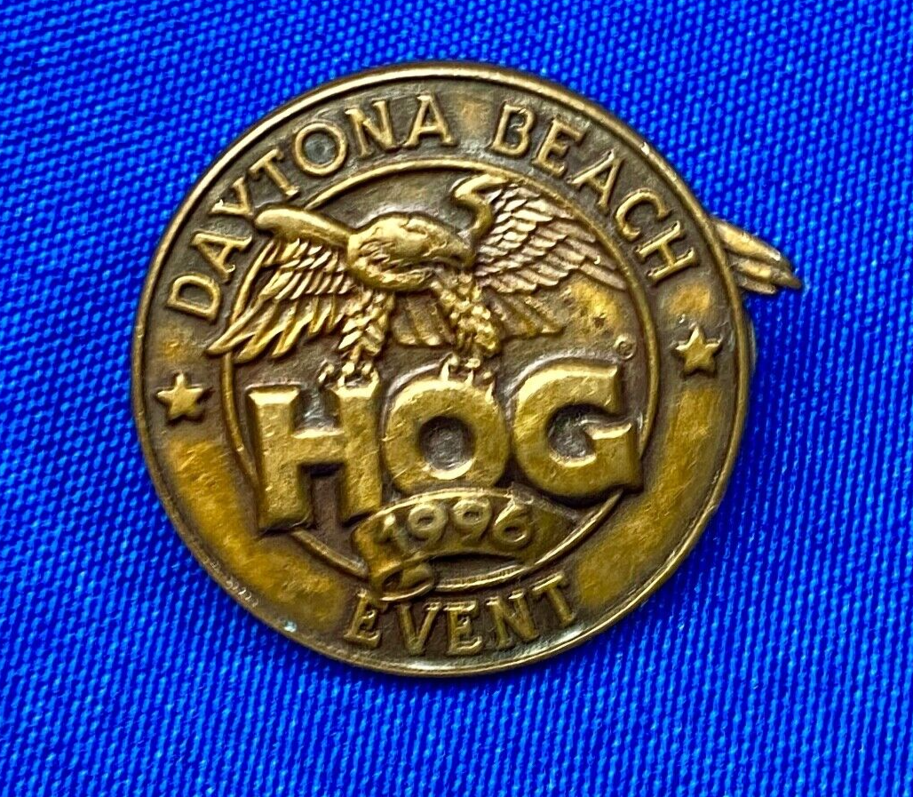 1996 Harley Davidson Owners Group Hog Daytona Beach Rally Event Vest Pin