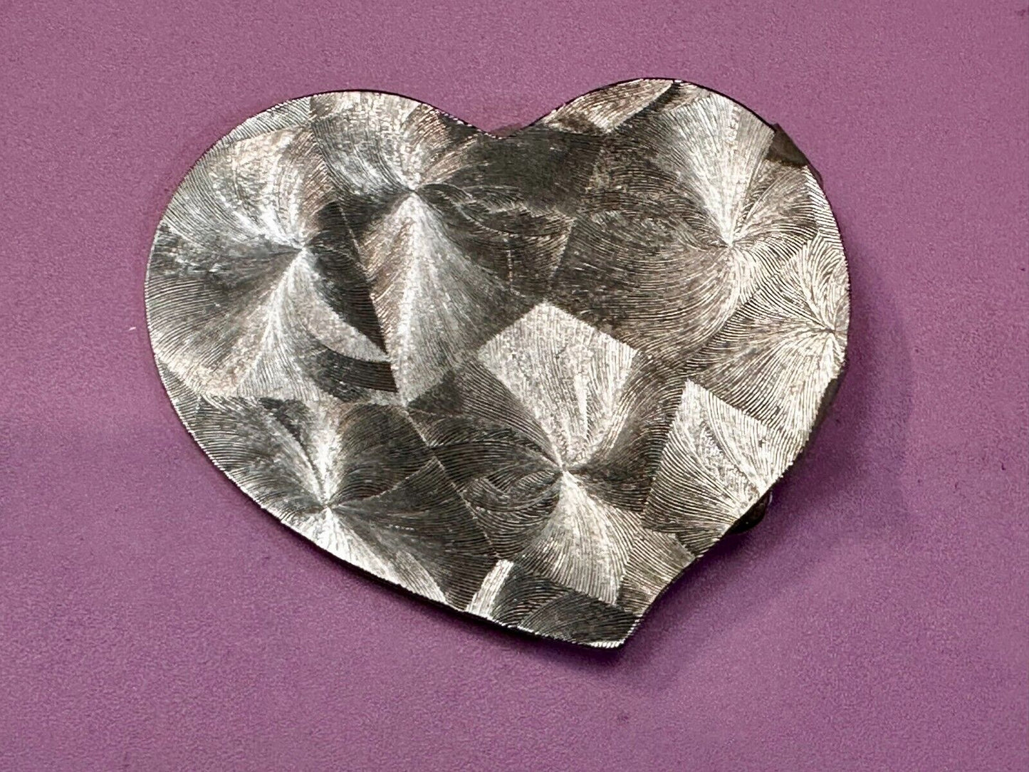 Artisan Heart Shaped Brushed Silver Color Cutout Belt Buckle