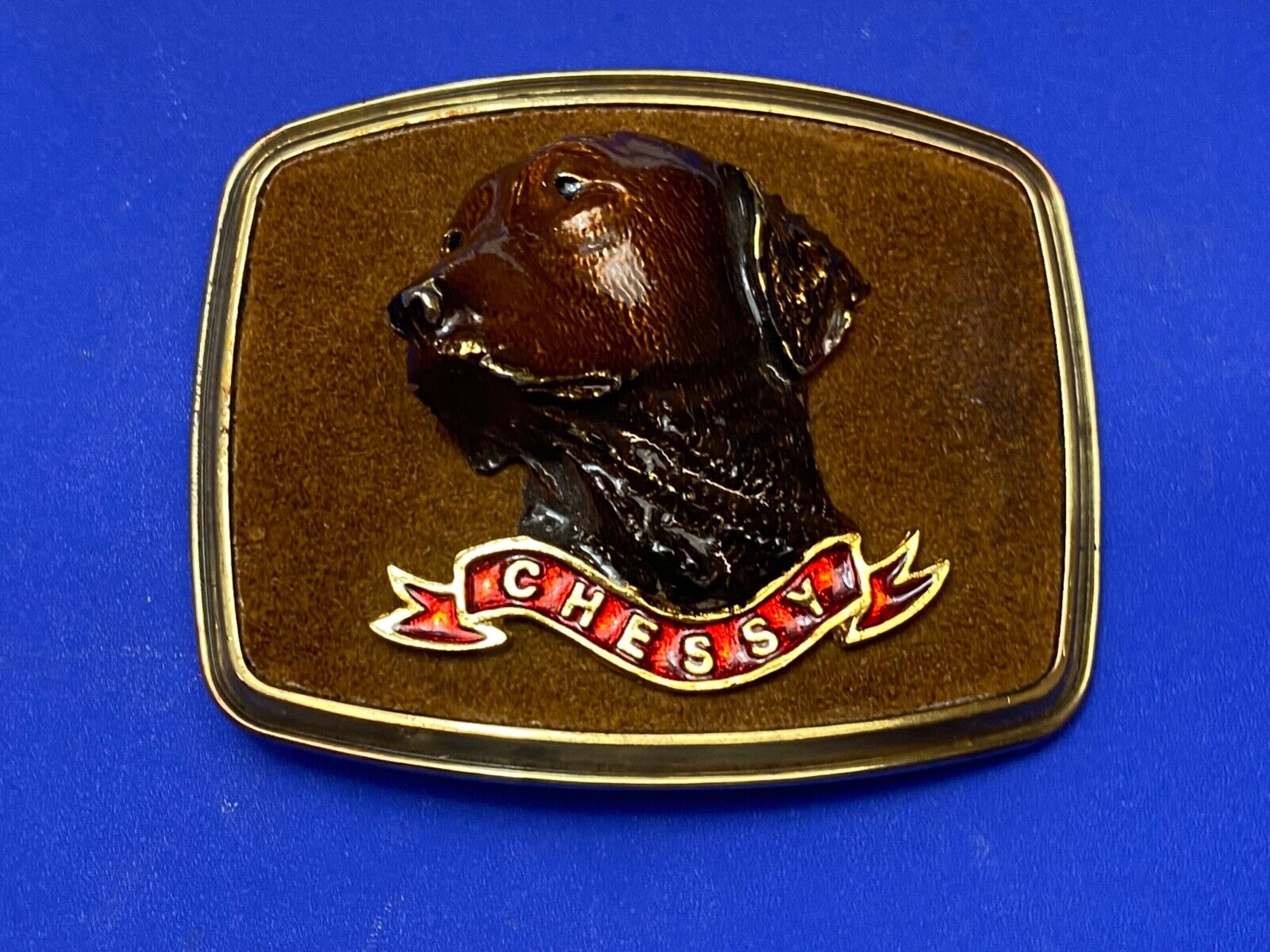 1979 Chessy Dog Breed Mans best Friend Raintree belt buckle