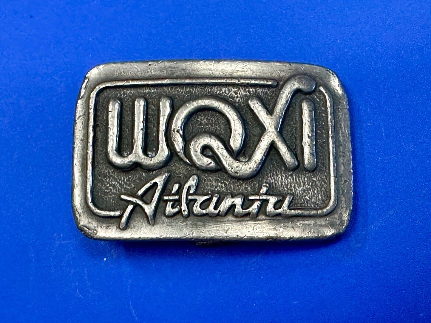 1976 WQXI ATLANTA Vintage Belt Buckle. Collectible, RADIO STATION Promo