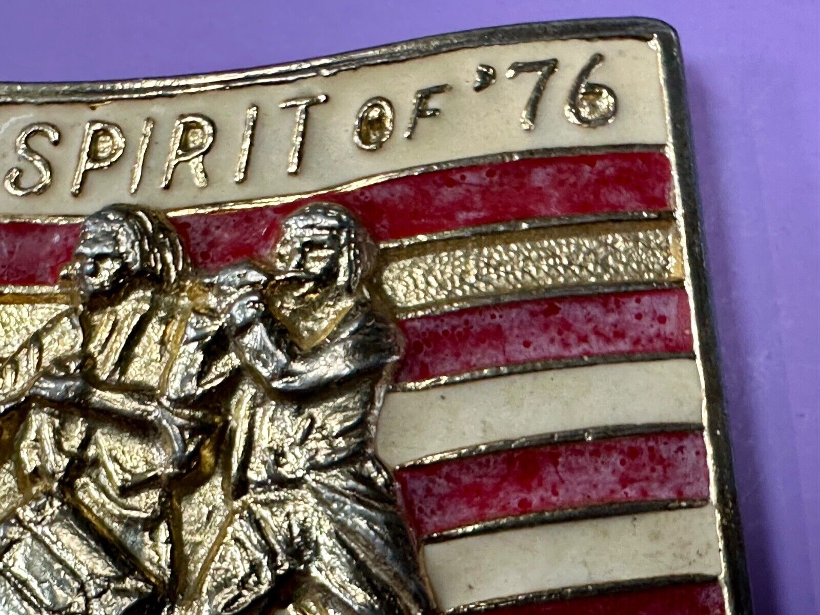 USA Flag The Spirit of 76 - Patriotic American Marching Band belt buckle