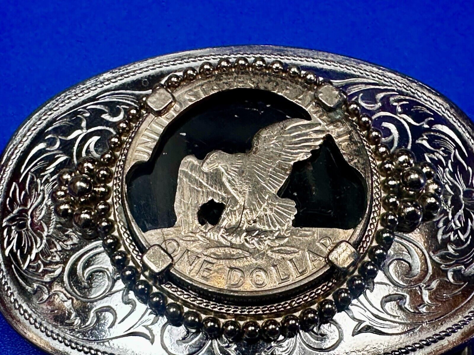 American Eagle Belt Buckle - or blank for your silver dollar coin or 39mm stone!