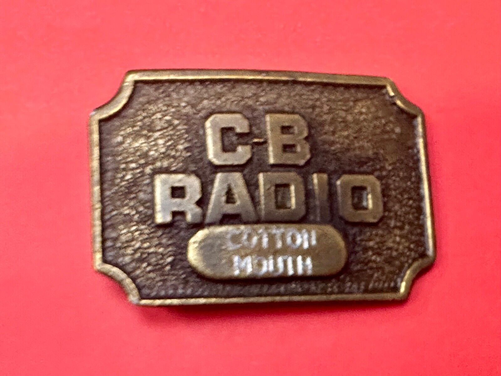 Vintage CB Radio Semi Big rig drivers Tiffany Studio belt buckle - engraved